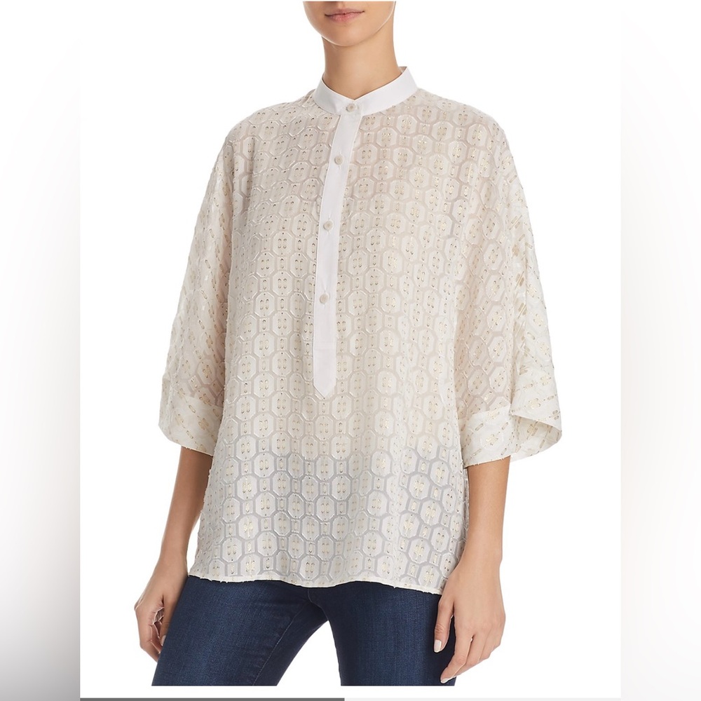 NWT Tory Burch Tessa silk blend tunic, size 4.